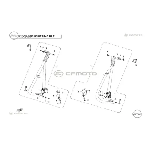 CFMoto Zforce 1000 (T1B) Emniyet Kemer Kilidi İ