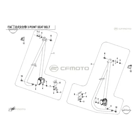 CFMoto Zforce 1000 (T1B) Emniyet Kemeri Dekoratif Kapak Sol – 3. fotoğraf
