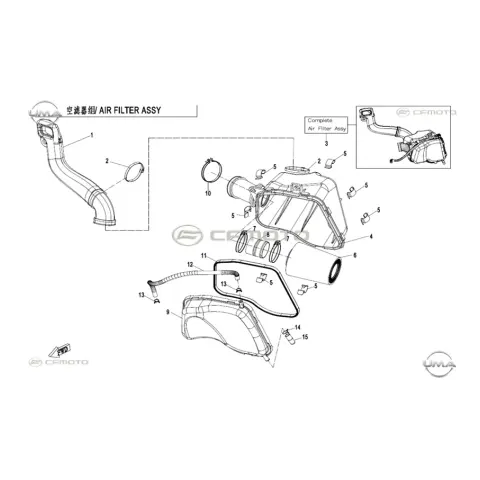 CFMoto Zforce 1000 (T1B) Hava Filtre Kapak Contası