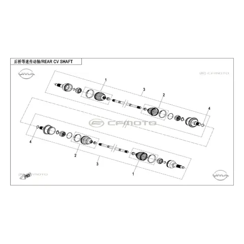 CFMoto Zforce 1000 Sport (T1B) Utr Arka Aks Komple – 3. fotoğraf
