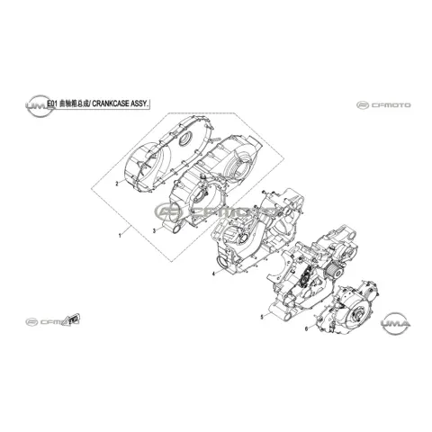 CFMoto Zforce 800 Ex Eps (T1B) Krank Kutusu Sol