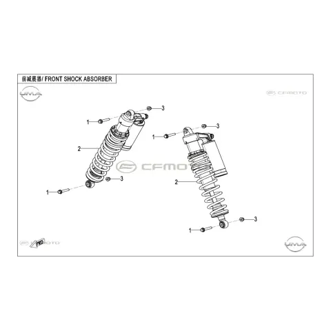CFMoto Zforce 950 Sport-4 (CF1000STR-3L) (T1B) (2026) Ön Amortisör (Kırmızı)