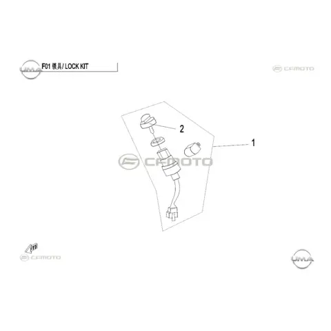 CFMoto CF Goes Terrox 400L (CF400ATR-4L) (T3B) Kilit Seti – 3. fotoğraf