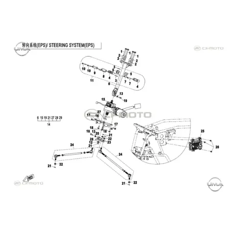 CFMoto CF Goes Terrox 400L (CF400ATR-4L) (T3B) Direksiyon Bağlantı Braketi – 3. fotoğraf
