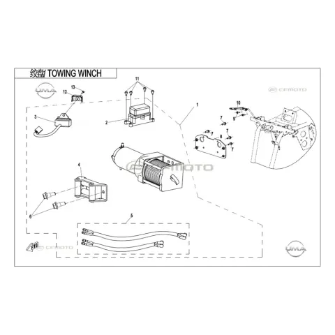 CFMoto CF Goes Terrox 400L (CF400ATR-4L) (T3B) Vinc Kontrol Düğmesi