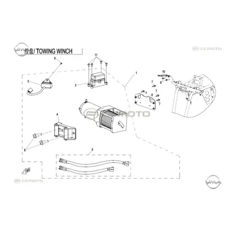 CFMoto CF Goes Terrox 400L (CF400ATR-4L) (T3B) Reflektor Bağlantı Braketi – 3. fotoğraf