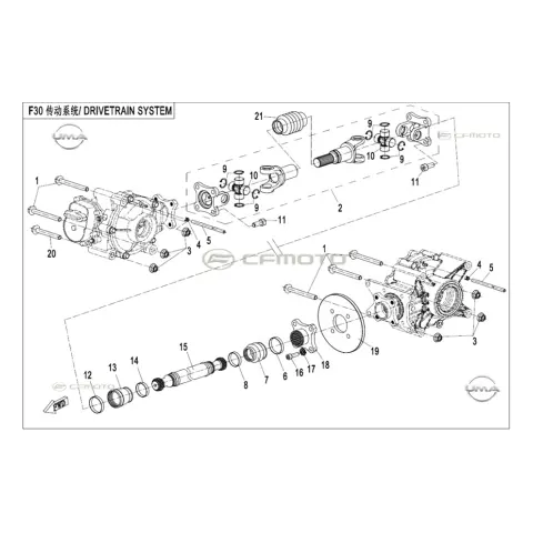 CFMoto CF Goes Terrox 400L (CF400ATR-4L) (T3B) Arka Saft Mili