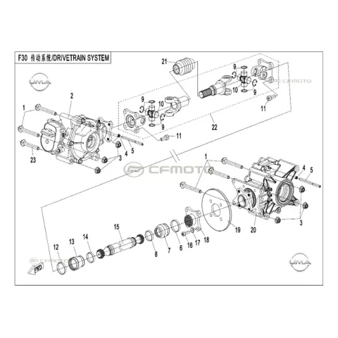 CFMoto CF Goes Terrox 400L (CF400ATR-4L) (T3B) Ön Diferansiyel Komple – 2. fotoğraf