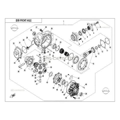 CFMoto CF Goes Terrox 400L (CF400ATR-4L) (T3B) Ön Diferansiyel Kilitleme Motoru – 3. fotoğraf