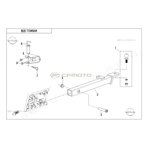CFMoto CF Goes Terrox 400L (CF400ATR-4L) (T3B) Ön Ceki Demiri Pimi