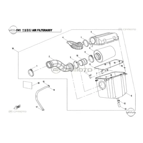 CFMoto CF Goes Terrox 400L (CF400ATR-4L) (T3B) Hava Filtresi Komple – 3. fotoğraf