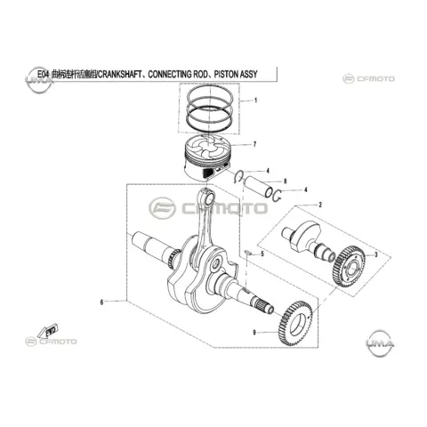 CFMoto CF Goes Terrox 500L (CF500ATR-11L) (T3B) Denge Mili Komple – 3. fotoğraf