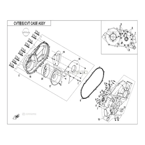 CFMoto CF1000ATR (T3B) Krank Kutusu Sol Kapak Komple – 2. fotoğraf