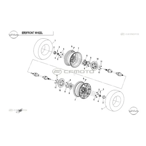 CFMoto CF1000ATR (T3B) Ön Jant - Çelik – 1. fotoğraf