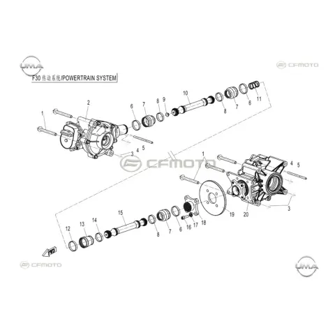 CFMoto CF1000ATR (T3B) Ön Diferansiyel Komple – 3. fotoğraf