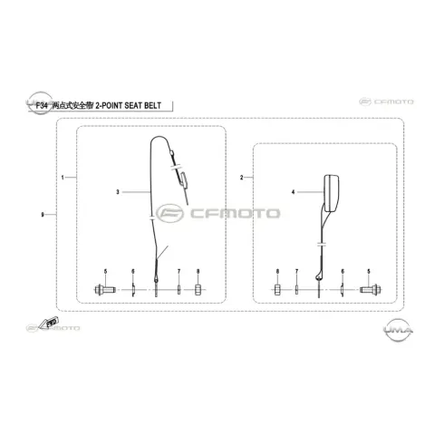 CFMoto CF1000ATR (T3B) Emniyet Kemeri Komple – 1. fotoğraf