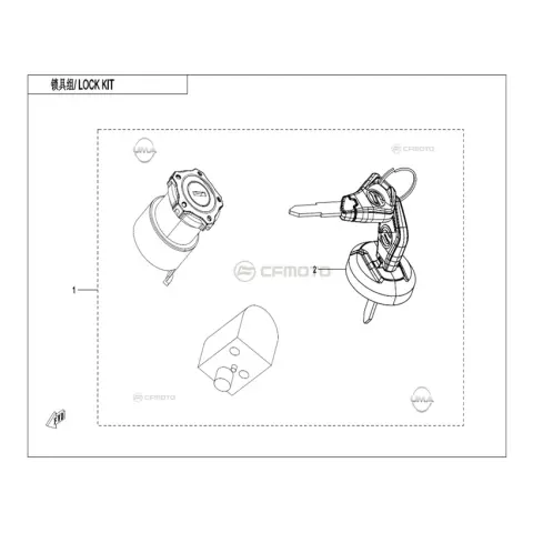 CFMoto CF1000ATR (T3B) (2022) Kilit Seti