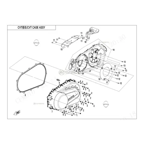 CFMoto CF1000ATR-2 (CF1000 Touring High) (T3B) Krank Kutusu Sol Kapak – 2. fotoğraf