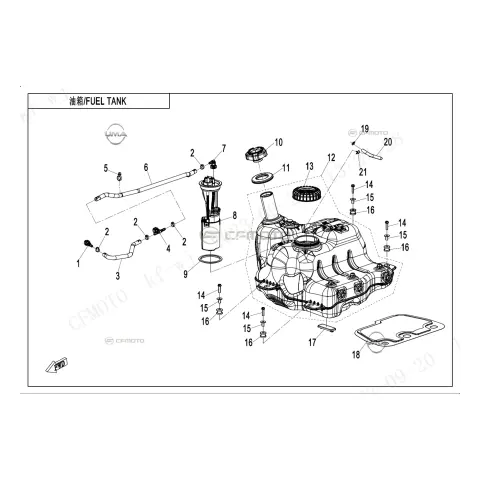 CFMoto CF1000ATR-2 (CF1000 Touring High) (T3B) Benzin Deposu