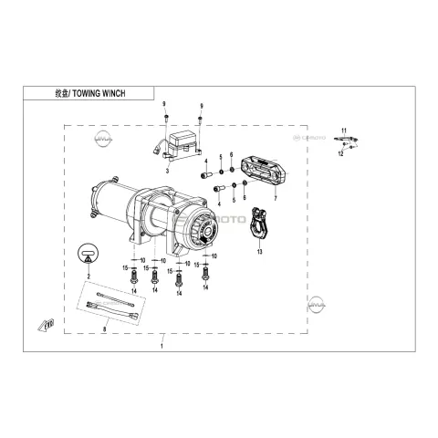 CFMoto CF1000ATR-2 (CF1000 Touring High) (T3B) Vinc Motoru Komple