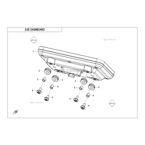 CFMoto CF1000ATR-2 (CF1000 Touring High) (T3B) Gösterge Paneli Komple