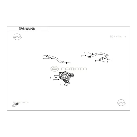 CFMoto CF1000ATR-2 (CF1000 Touring High) (T3B) Ön Tampon Bağlantı Braketi – 3. fotoğraf