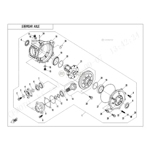CFMoto CF1000ATR-2 (CF1000 Touring High) (T3B) Arka Diferansiyel Kutusu – 2. fotoğraf
