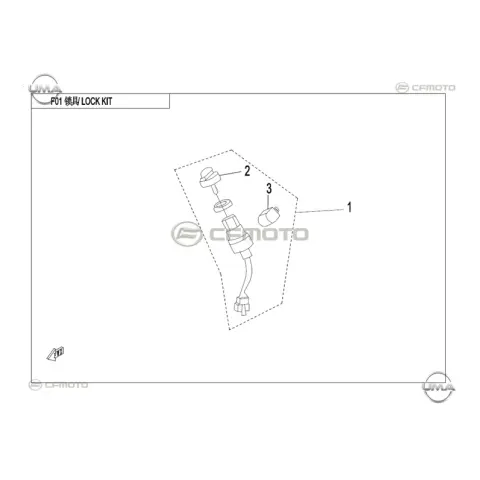 CFMoto CF500ATR-3 (T3B) Gidon Kilidi