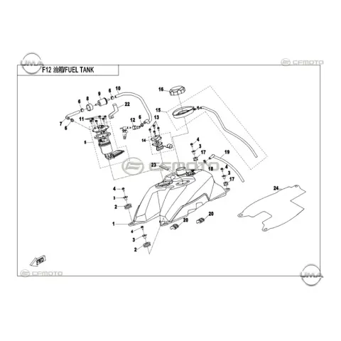 CFMoto CF500ATR-3 (T3B) Benzin Deposu