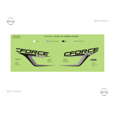 CFMoto CF500ATR-3 (T3B) Etiket Seti