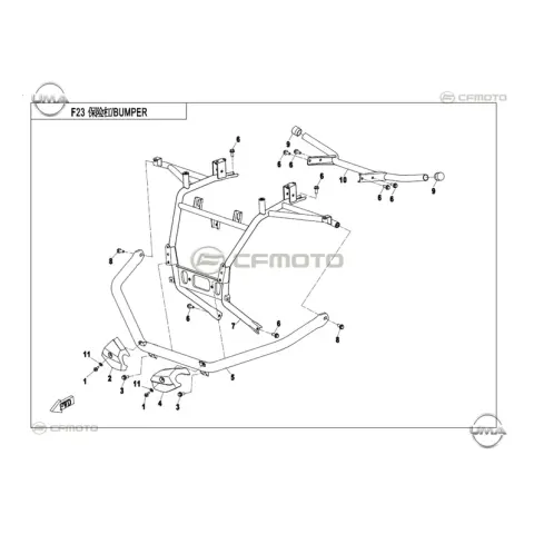 CFMoto CF500ATR-3 (T3B) İskelet Ön Braket