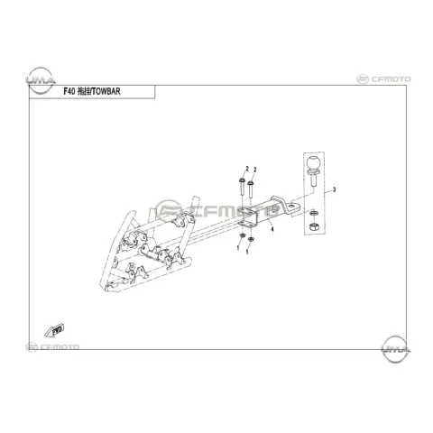 CFMoto CF500ATR-3 (T3B) Ceki Topuzu Tutucu Braket