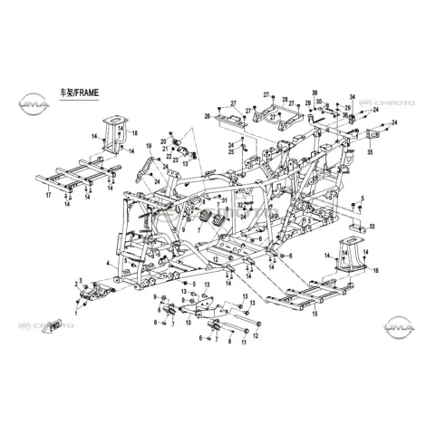 CFMoto CF600ATR-2L (T3B) Sele Arka Braket