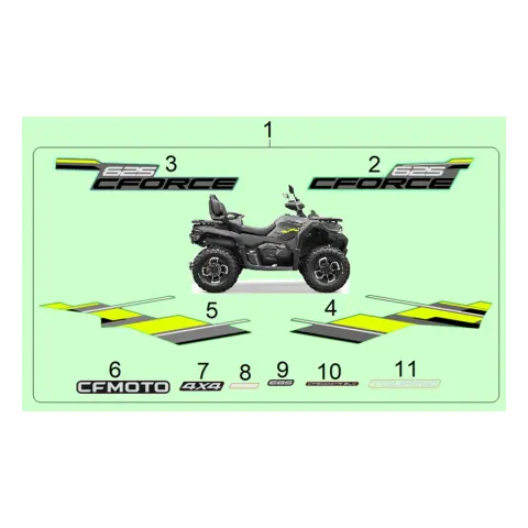 CFMoto CF600ATR-2LC (T3B) Etiket (Depo Sağ Krnj Alt)Grı MDL