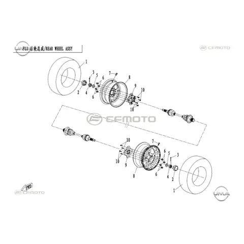 CFMoto CF800ATR (T3) Dış Lastik (26X11-14) (Tubeless)