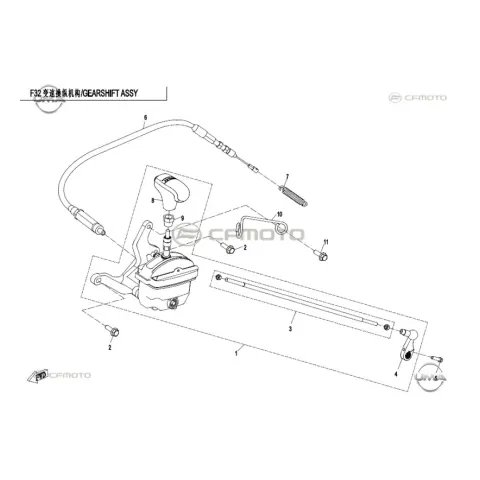 CFMoto CF800ATR (T3) Vites Sabitleme Teli Tutucu
