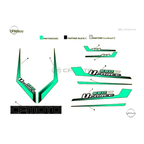 CFMoto Uforce 550 UTV Etiket (Ön Kapak Sol) – 2. fotoğraf