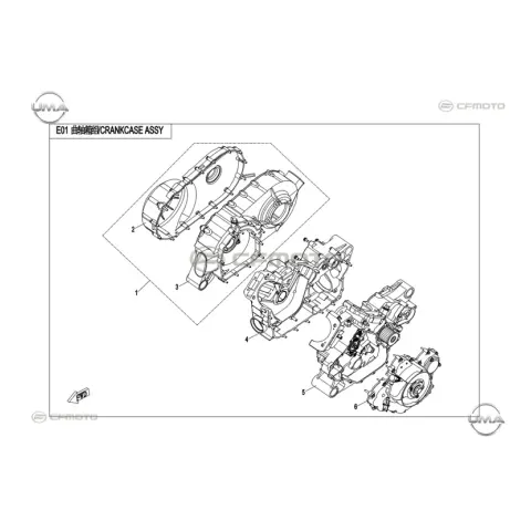 CFMoto Zforce 800 Ex Eps UTV Krank Kutusu Sol Kapak İç