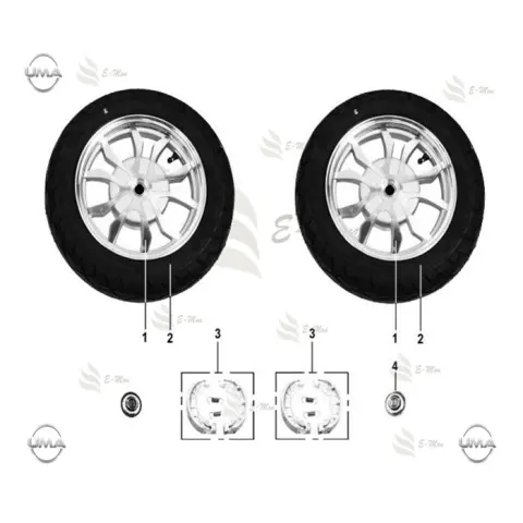 E-Mon Assist DS Dış Lastik (3.00-10) (Tubeless)