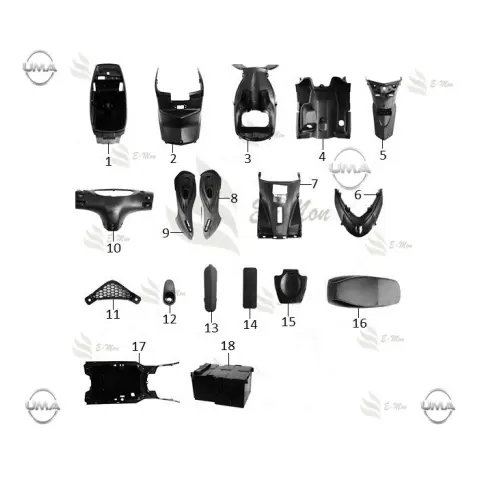 E-Mon Duo-Bike Ön İç Panel Torpido Kapağı – 2. fotoğraf