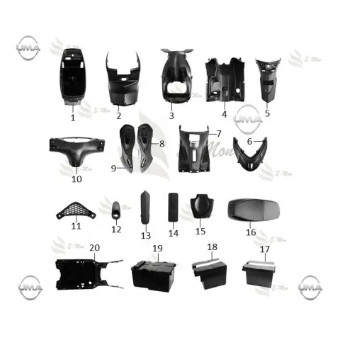 E-Mon Duo-Bike Ön İç Panel