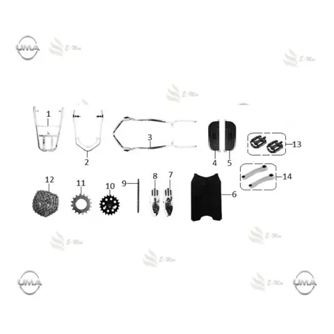 E-Mon Duo-Bike Pedal Takımı – 3. fotoğraf