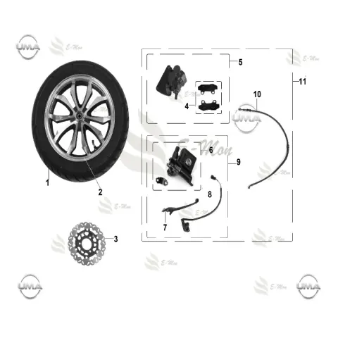E-Mon JK 3000 Ön Fren Hidrolik Hortumu