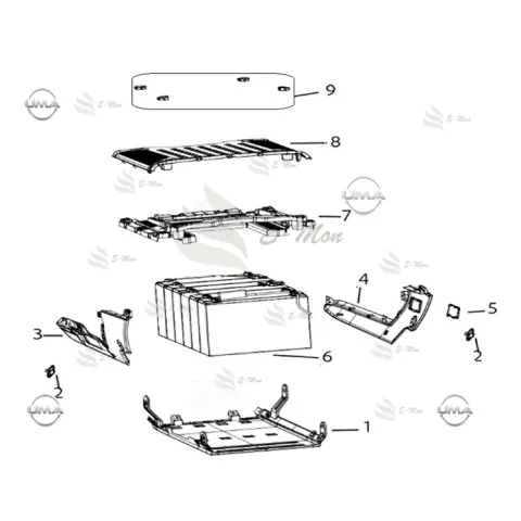 E-Mon Reactor Akü 12V 38A (265X75X170/10.65KG)