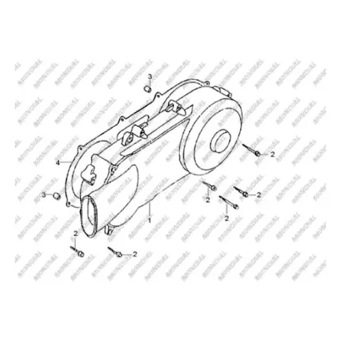 Mondial 150 FJX (Off Road) Egzoz Arka Dekor Kapağı