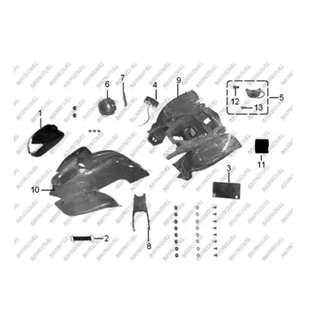Mondial 150 Vulcanx (2010) (Off Road) Ampul 4W