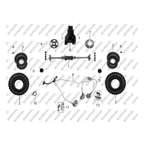 Mondial 200 Jackalx Arka Jant (Siyah)