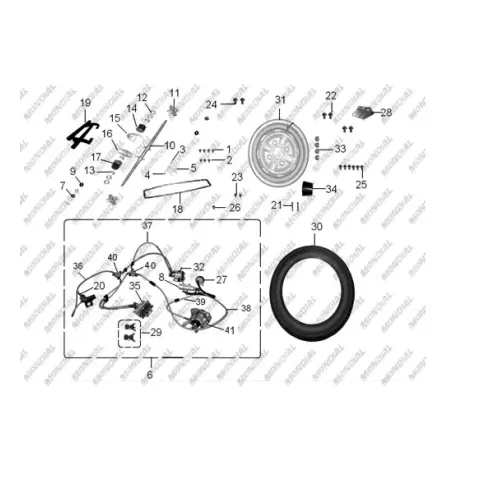 Mondial 250 Spiderx Plaka Tutucu Braket (Siyah)