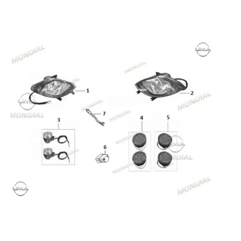 Mondial AU 200 Arka Stop Komple