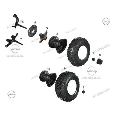Mondial Kayo (AU200) - Venture 20-21-22-23-24 Taclı Somun (M14X1.5)